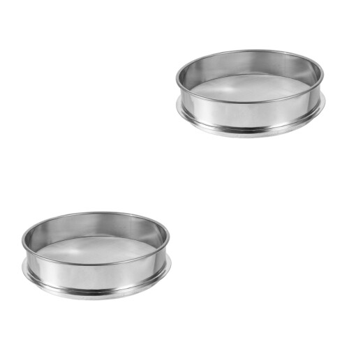 2Pcs Silver Herbal Shaker Stackable Sifter Metal Extractor