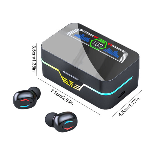 Ακουστικά Bluetooth με ακύρωση θορύβου και ψηφιακή οθόνη, IPX7 Αδιάβροχα, Στερεοφωνικά 2