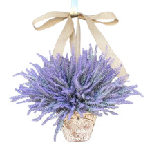 Couronne de lavande violette pour décoration de porte ou de mur