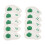 10 PCS Four Leaf Clover PU Golf Head Covers White 2