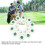 10 PCS Four Leaf Clover PU Golf Head Covers White 4