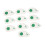 10 PCS Four Leaf Clover PU Golf Head Covers White 9