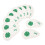 10 PCS Four Leaf Clover PU Golf Head Covers White 10