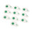 10 PCS Four Leaf Clover PU Golf Head Covers White 12