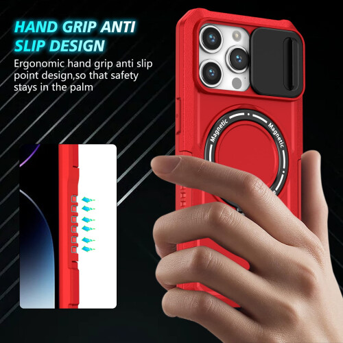 Θήκη TECH CIRCLE για iPhone16Pro Max (2024): Συμβατή με MagSafe, Αντικραδασμική, Προστασία από 1