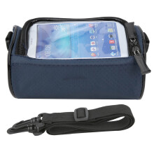 Borsa da bicicletta per uomo e donna, pratica borsa da manubrio con sistema di sgancio rapido facile da usare, striscia riflettente per una maggiore