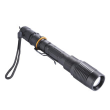 Lampe torche tactique rechargeable, étanche pour les activités de plein air, LED T6 XM-L ultra-lumineuse avec 5 modes d'éclairage pour le camping,