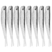 Eco-Friendly Fishing Baits, Lifelike Profile Soft Plastic Lures, Black, 8PCS, Fresh Water and Seawater General, Super Simulation Fishing Tackle