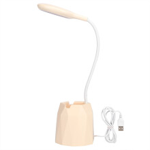 Energiesparende Schreibtischlampe, wiederaufladbare LED-Leuchte mit Stifthalter, fester Frequenz und Touch-Steuerung, einstellbare Helligkeit,