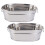 Ovale Wanne aus verzinktem Stahl mit seitlichem Griff – 2er-Set 2
