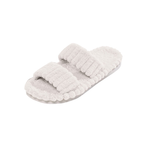 Pantofole da donna Willtoo con capelli ricci e design color caramella per uso interno, morbide e comode per la casa 1