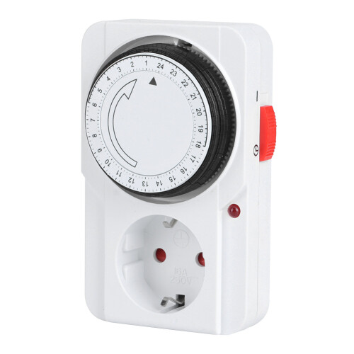 Heavy-Duty24Hour Timer, Energy-Saving Programmable Outlet, Mechanical Countdown Switch With Strong Anti-Interference Capability And Quiet 1