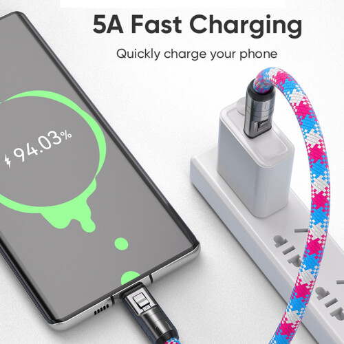 Καλώδιο γρήγορης φόρτισης USB-C σε USB-C240W, πλεγμένο από νάιλον 5A 1