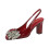 Women's Rhinestone Bow Leather Block Heel Pumps 3