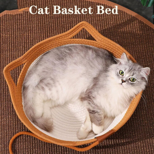 Καλάθι για γάτες Cutypet – Χειροποίητο βαμβακερό κρεβάτι με σχοινί παιχνιδιού, 1