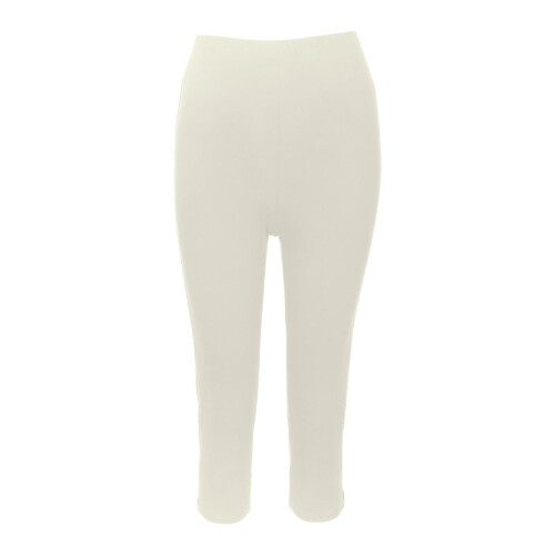 Leggings Capri da donna beige elasticizzati, lunghezza al ginocchio, 1 paio 2
