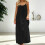 Women's Black Sleeveless Backless Summer Dress 2