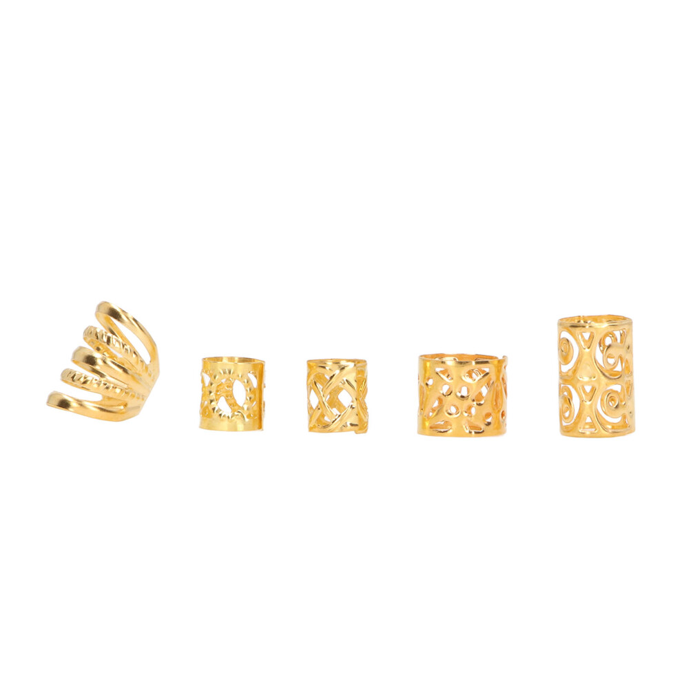 Unisex Gold 200 Pack Alloy Braid Beads