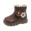 Botas infantis com sapatos de algodão macio, meias, botas de algodão, botas de neve grossas e quentes 2