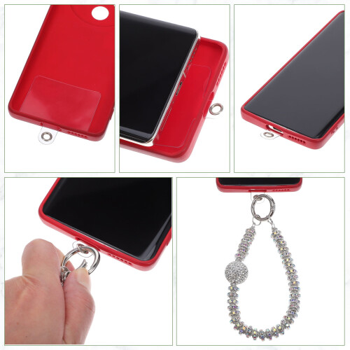 Cinturino da polso con strass per cellulare da donna, 1 pezzo 2