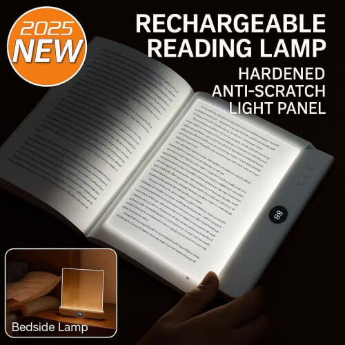 Lampe de lecture plate rechargeable à panneau LED, 3 couleurs, intensité variable 1