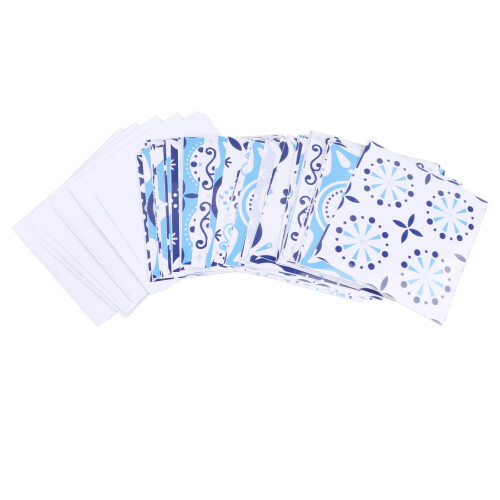 64Pcs Mediterranean Tile Sticker 10cm Removable