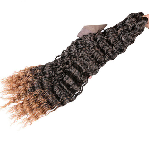 Model: 30in Deep Wave Crochet Hair - 120g 1B 1