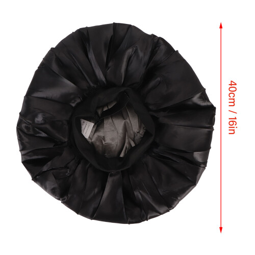 Black Wide Brim Shower Cap, CPE, 84g, 40cm 1