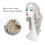 Matte Silver Long Curly Braided Wig 28.3in 72cm 5
