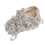 Matte Silver Long Curly Braided Wig 28.3in 72cm 13