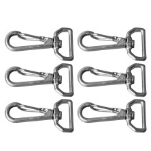 6pcs 316 Stainless Steel Webbing Belt Spring Hooks 65x28mm