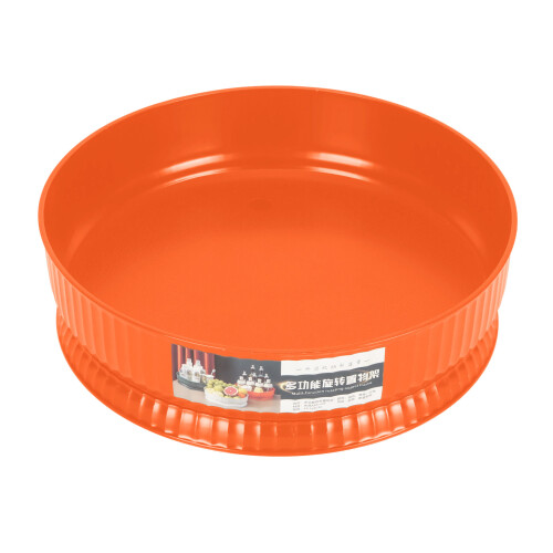 Rotating Kitchen Storage Tray 360 PP Spice Organizer Holder Orange 1