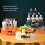 Rotating Kitchen Storage Tray 360 PP Spice Organizer Holder Orange 6