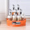 Rotating Kitchen Storage Tray 360 PP Spice Organizer Holder Orange 3