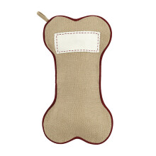 Dog Bone Burlap Christmas Stocking37x22cm