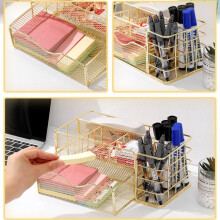 Metal Drawer Organizer Multi-Layer Storage Box for Office Home Stationery Cosmetics Files