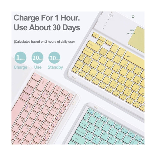 Capa com teclado compatível com iPad Air 3 de 10,5" e iPad Pro de 10,5" com mouse - Proteção premium e funcionalidade versátil. 2