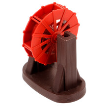 ibasenice Round Water Wheel Model Dark Brown 1Pcs 2.4In Diameter