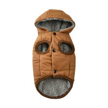 Dog Sweater Fleece Hoodie with Pocket Leash Hole Back Clip