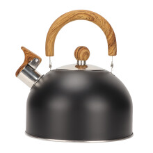 Food Grade Material Kettle Stainless Steel Whistling Tea Kettles Folding Handle Capsulated Base Eco-Friendly Heat Efficient Tea Pot
