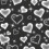 Black Heart Retro Photo Backdrop 5x3ft Polyester 4