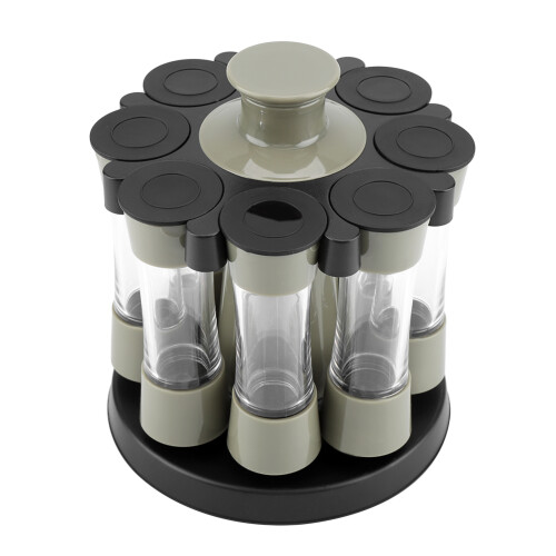 Revolving Spice Rack Organizer, Compact Space-Saving Spice Storage Brings Style and Functionality to Your Kitchen Counter 1
