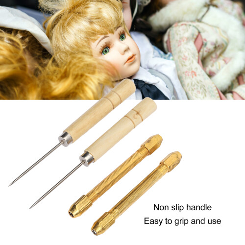 2pcs Doll Hair Rooting Holders plus 10pcs 0.6mm Needles DIY Reroot Tool 2