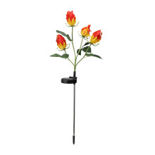 Exquisite Simulation Flower Lights Garden Decorative Solar Lights Solar Powered Outdoor Lighting Realistic Tulip Shaped Garden Stake Light For