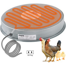 Galvanized Steel Water Heater For Poultry With Thermostatic Control Anti Freeze Drinking Base Energy Efficient Chicken Heater Winter Ready Design