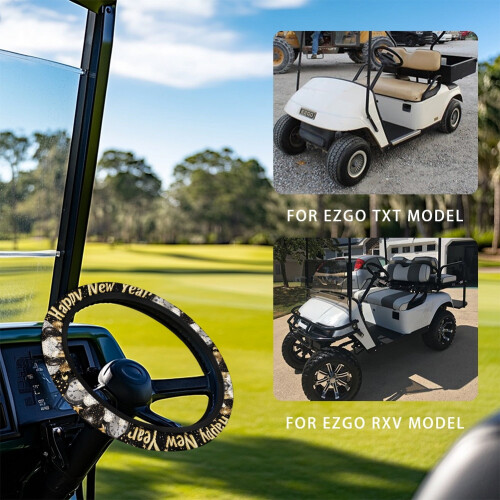 Golf Cart Steering Wheel Cover Sweat-Absorbent Dust-Proof 1