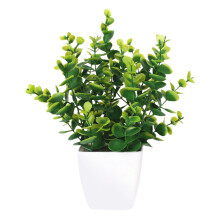 Reusable Window Stickers Inspired Artificial Eucalyptus Plant, Lifelike Fake Greenery for Indoor Outdoor Decoration, Chinese New Year Decor Friendly,