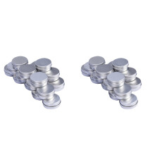 48Pcs Silver Cosmetic Jars Aluminium Travel Cream Pots Leakproof Carry
