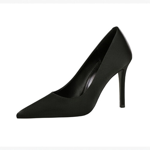 Women's Satin Pointed Toe High Heel Party Pumps 1