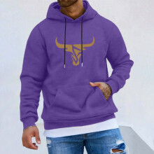 Men's Bull Head Hoodie Long Sleeve Sweatshirt XS-4XL